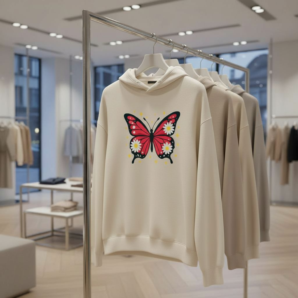 Pink Butterfly Hoodie