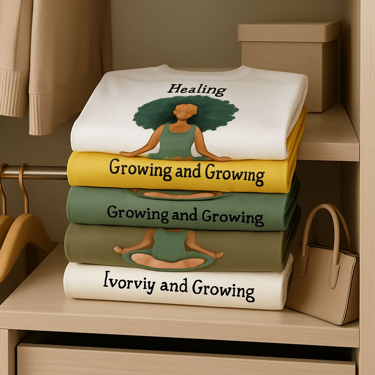 Flora Yoga T-Shirt {Front view}