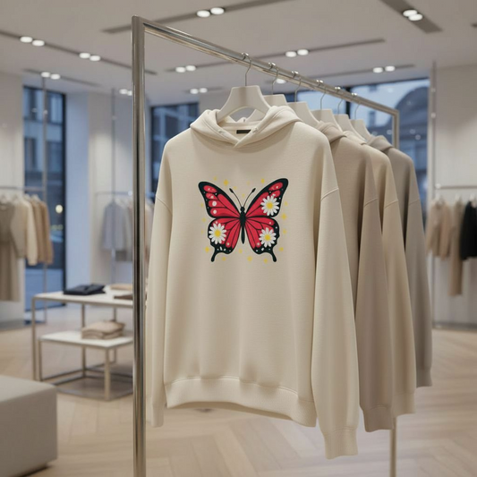 Pink Butterfly Hoodie